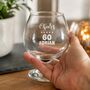 60th Birthday Gift Brandy Snifter Glass, thumbnail 3 of 7