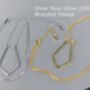 Rhombus Pentagon Minimalist Necklace In Sterling Silver, thumbnail 6 of 10