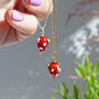 Glass Strawberry Necklace, thumbnail 1 of 7