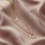 Moon And Star Personalised Layered Necklace Set, thumbnail 4 of 12