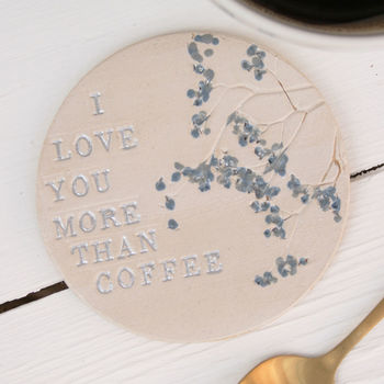 Coffee Lovers Floral Ceramic Coaster, 2 of 5
