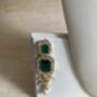 Emerald Green Gold Plated Kundan And Pearl Choker Set, thumbnail 8 of 10