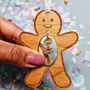 Wooden Christmas Personalised Family Gingerbread Bauble, thumbnail 2 of 6