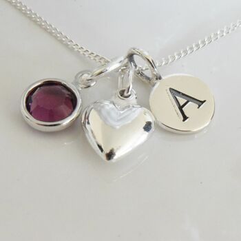 Personalised Sterling Silver Heart Necklace, 2 of 4