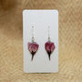 Rose Bud Pressed Flower Silver Or Gold Earrings, thumbnail 10 of 11