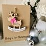 Personalised 1st Christmas Reindeer Card Decoration, thumbnail 3 of 11