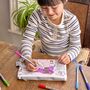 Reusable Colour In Pencil Case Mermaid Craft Kit + 10 Pens, thumbnail 7 of 8