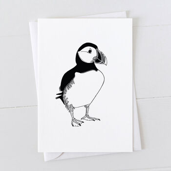 Puffin Print Gift Wrap Pack With Card Option, 5 of 7