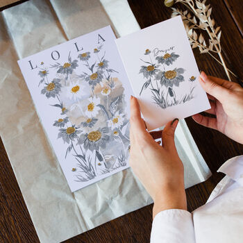 Birth Flower Print + Card Gift Set, 5 of 12
