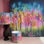 Artist Handmade Lampshade Abstract Forest, thumbnail 7 of 7