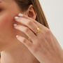 Barbed Wire Design Pearl Sterling Silver Hammered Ring, thumbnail 1 of 8