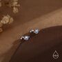 Sterling Silver Moonstone Planet Screw Back Earrings, thumbnail 5 of 11