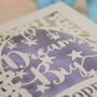 Personalised Papercut Dream Big Card, thumbnail 2 of 7