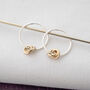 9ct Gold And Silver 30th Birthday Hoop Earrings, thumbnail 3 of 10