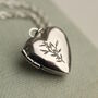 Tiny Silver Personalized Heart Locket, thumbnail 1 of 12