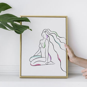 'Suzana' Nude Line Art Print, 6 of 10