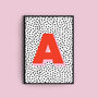 Personalised Spotted Initial Art Print, thumbnail 2 of 4