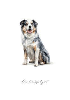 Custom Watercolour Illustrated Pet Print, 10 of 11