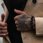 Men's 10mm Faceted Onyx Bead Bracelet, thumbnail 2 of 11