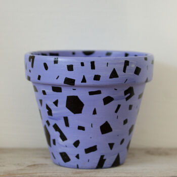 Faux Terrazzo Hand Painted Plant Pot, 3 of 3