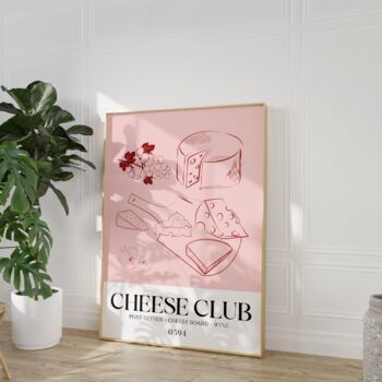 Cheese Club Print Food Art Print, 4 of 8