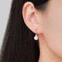 Genuine Freshwater Pearl Drop Hook Earrings, thumbnail 9 of 11