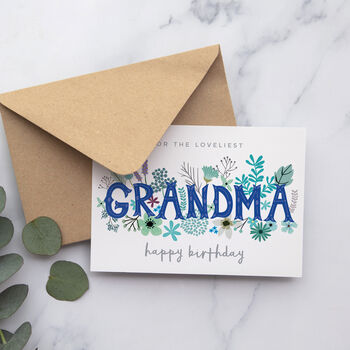 'Loveliest Grandma' Birthday Card, 2 of 2