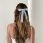 'Something Blue' Velvet Bridal Hair Bow, thumbnail 3 of 5