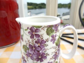 Cream Jug In Ditsy Violet Design, 3 of 8