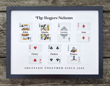 Personalised Family Names Vintage Playing Cards Print, 9 of 12