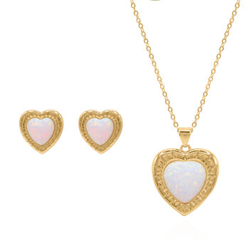 Opal Heart Necklace Gift Set, 5 of 9