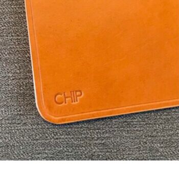 Personalised Leather Mouse Mat, Tan, 4 of 12