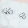 Mini Sterling Silver Russian Wedding Ring Hoop Earrings, thumbnail 5 of 6