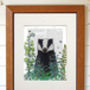 Badger In The Garden, Book Print, Framed Or Unframed, thumbnail 4 of 7