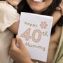 Personalised Flower Birthday Card 40th, 50th, 60th, 70th, 80th, 90th Mum, Daughter, Sister, Grandmother, thumbnail 2 of 6