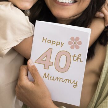 Personalised Flower Birthday Card 40th, 50th, 60th, 70th, 80th, 90th Mum, Daughter, Sister, Grandmother, 2 of 6