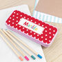 Personalised Girl's Patterned Pink Pencil Case Tin, thumbnail 8 of 11