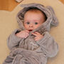 Personalised Elephant Dressing Gown Gift For Baby, thumbnail 2 of 10