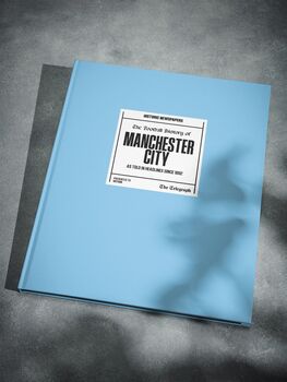 Manchester City Personalised Football Telegraph Book Man City History, 10 of 12