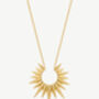 Women's Sun Pendant Necklace In 18k Gold, thumbnail 4 of 5