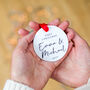 First Christmas Couple Names Personalised Decoration, thumbnail 3 of 3