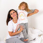 Personalised Rainbow Mummy And Me Matching Pyjamas Set, thumbnail 1 of 12
