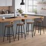 Set Of Two Industrial Brown Bar Stools With Backrests, thumbnail 2 of 7