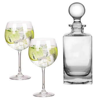 Personalised Gin Carafe And Glasses Gift Set, 2 of 4