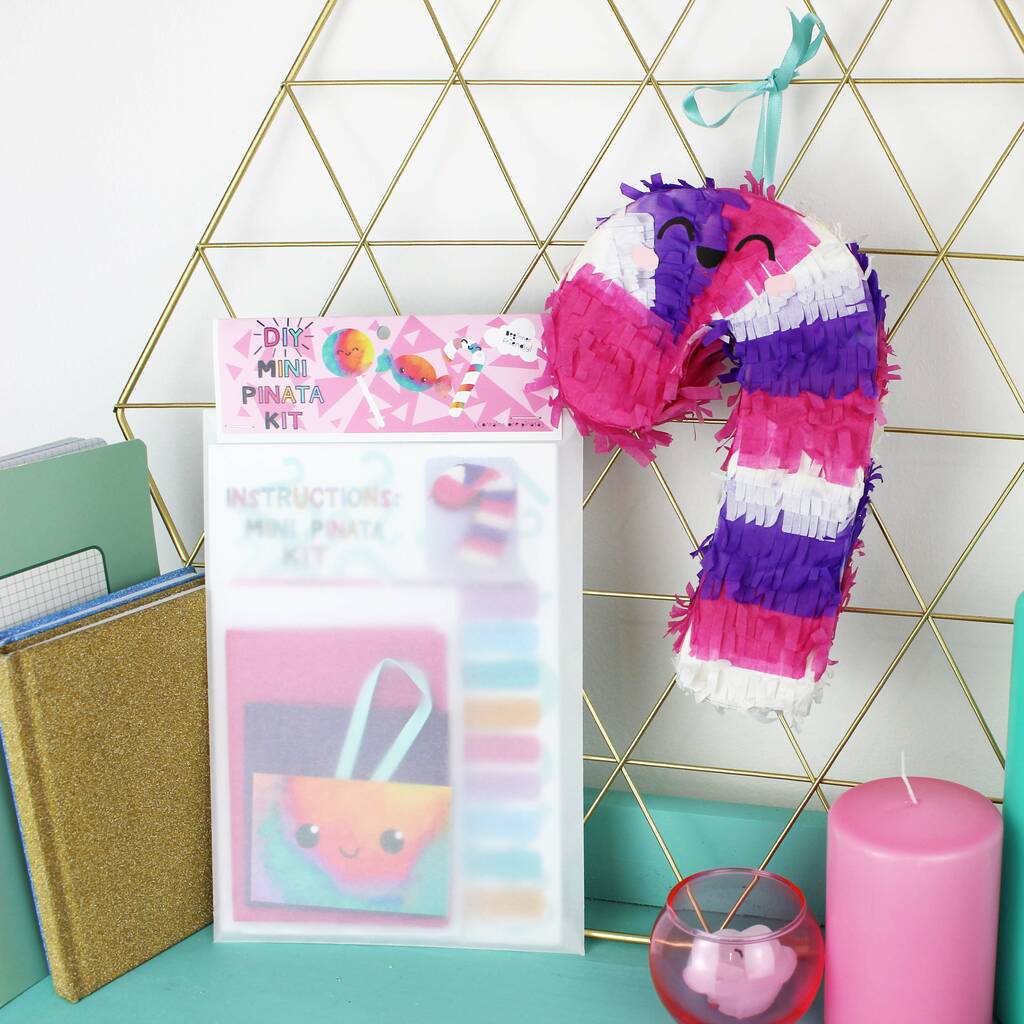 Candy Cane Mini Pinata Craft Kit By Ellbie Co. | notonthehighstreet.com