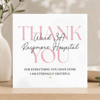 Thank You Doctor Card, Thank You For Your Support, Surgery Card, 5 of 8