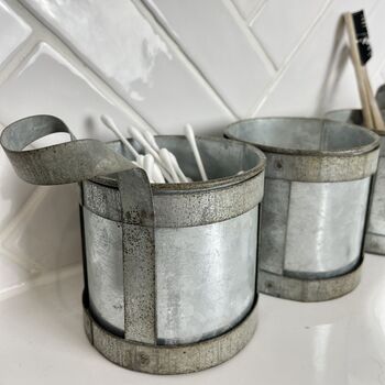 Industrial Storage Pot Trio For Kitchen Or Bathroom, 4 of 4