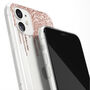 Personalised Dripping Rose Gold Glitter Clear Case, thumbnail 3 of 5
