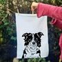 Dog Tea Towel With Lino Cut Image Gift For Dog Lover, thumbnail 2 of 10