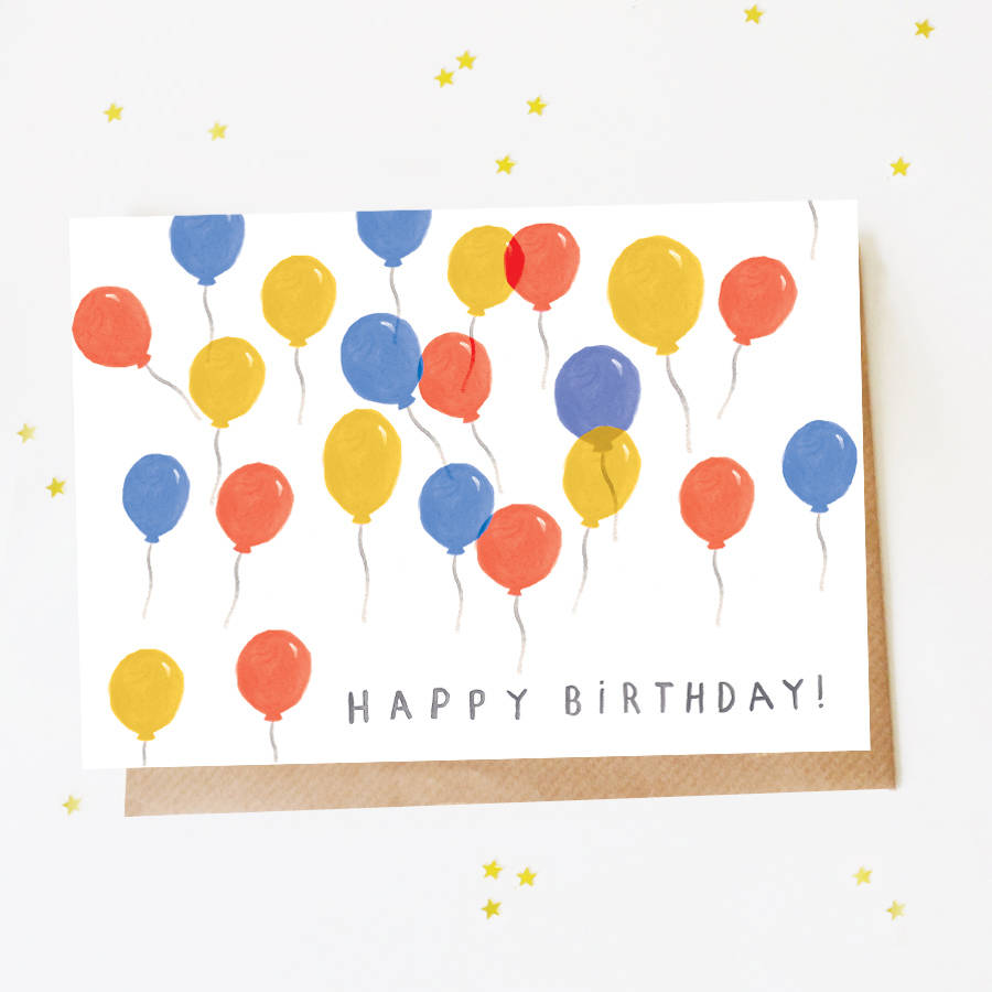 Balloons Birthday Card By Jade Fisher | notonthehighstreet.com